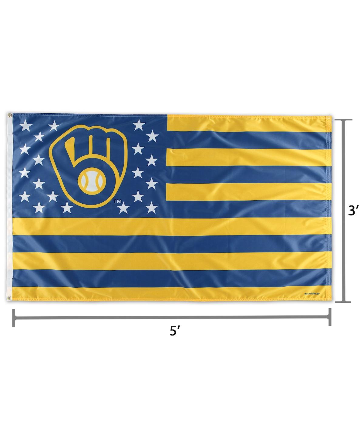 Wincraft Milwaukee Brewers 3' X 5' Americana Stars Stripes Deluxe Flag In No Color