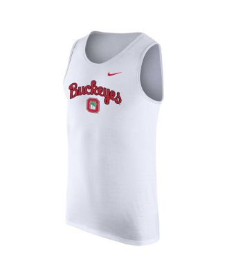 Men's White Ohio State Buckeyes Vintage-like Logo Performance Tank Top