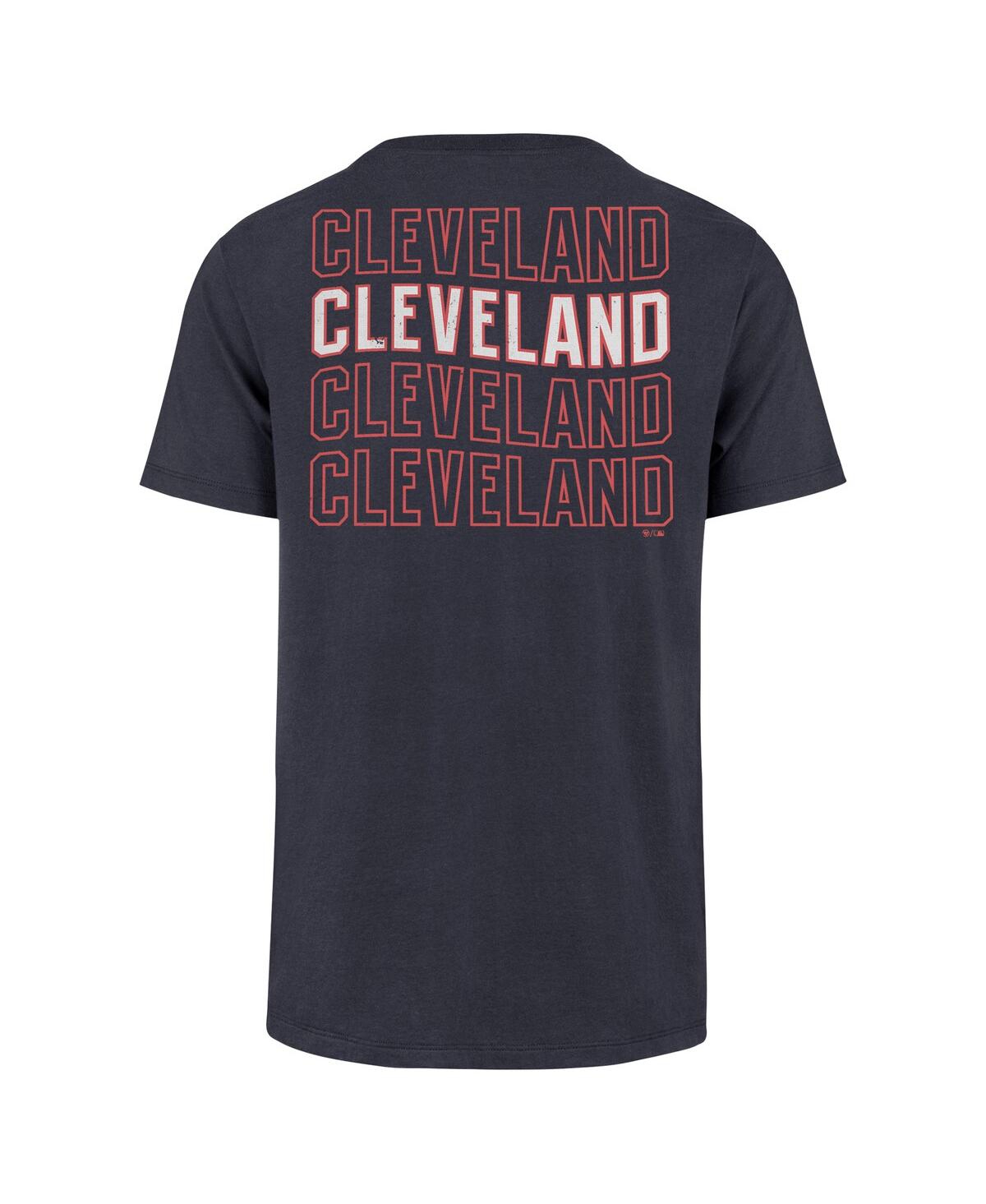 '47 Brand Men'sCleveland Guardians Hang Back Franklin T-Shirt - Navy