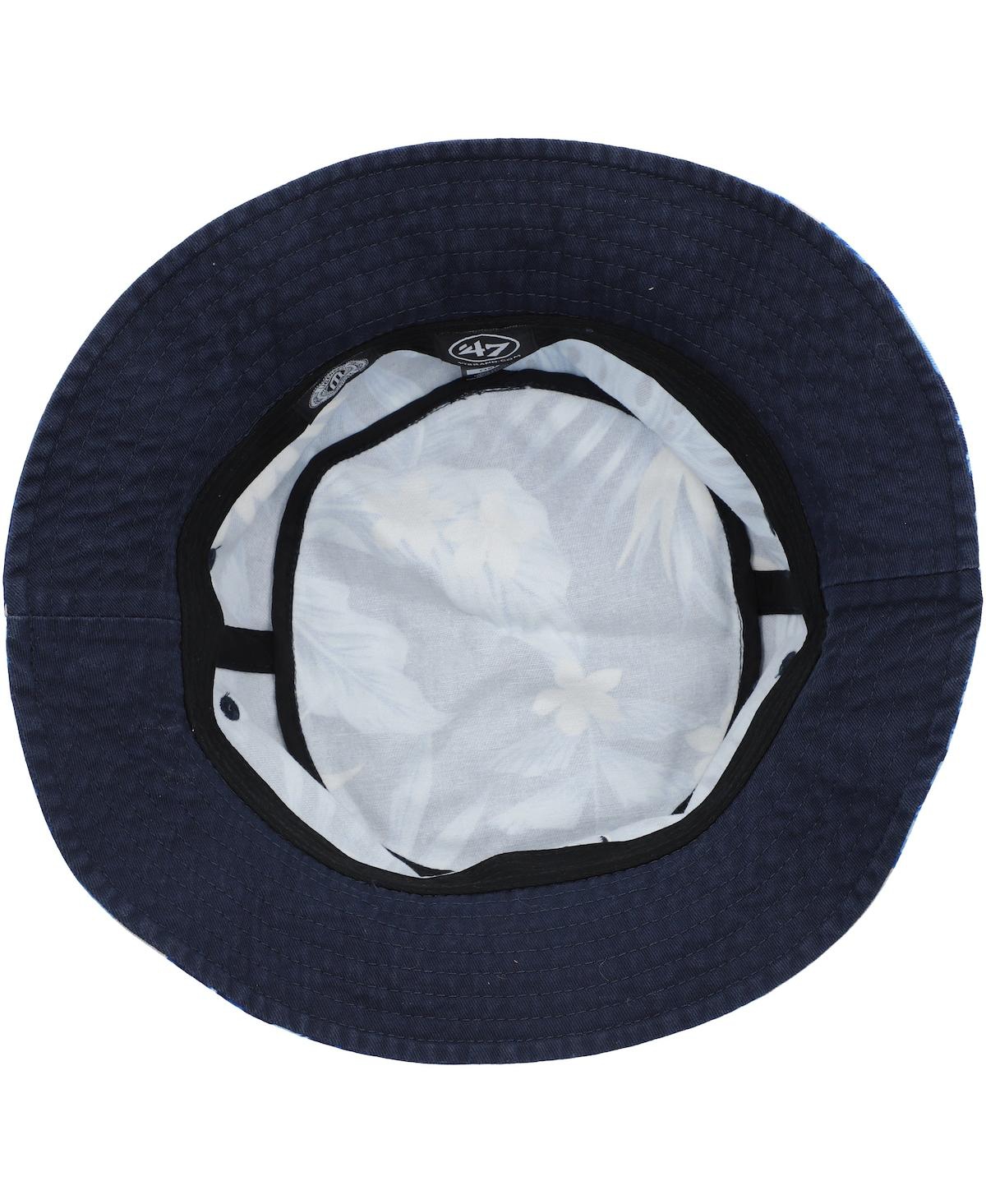 47 Brand Men's Navy West Virginia Mountaineers Tropicalia Bucket Hat In Navy
