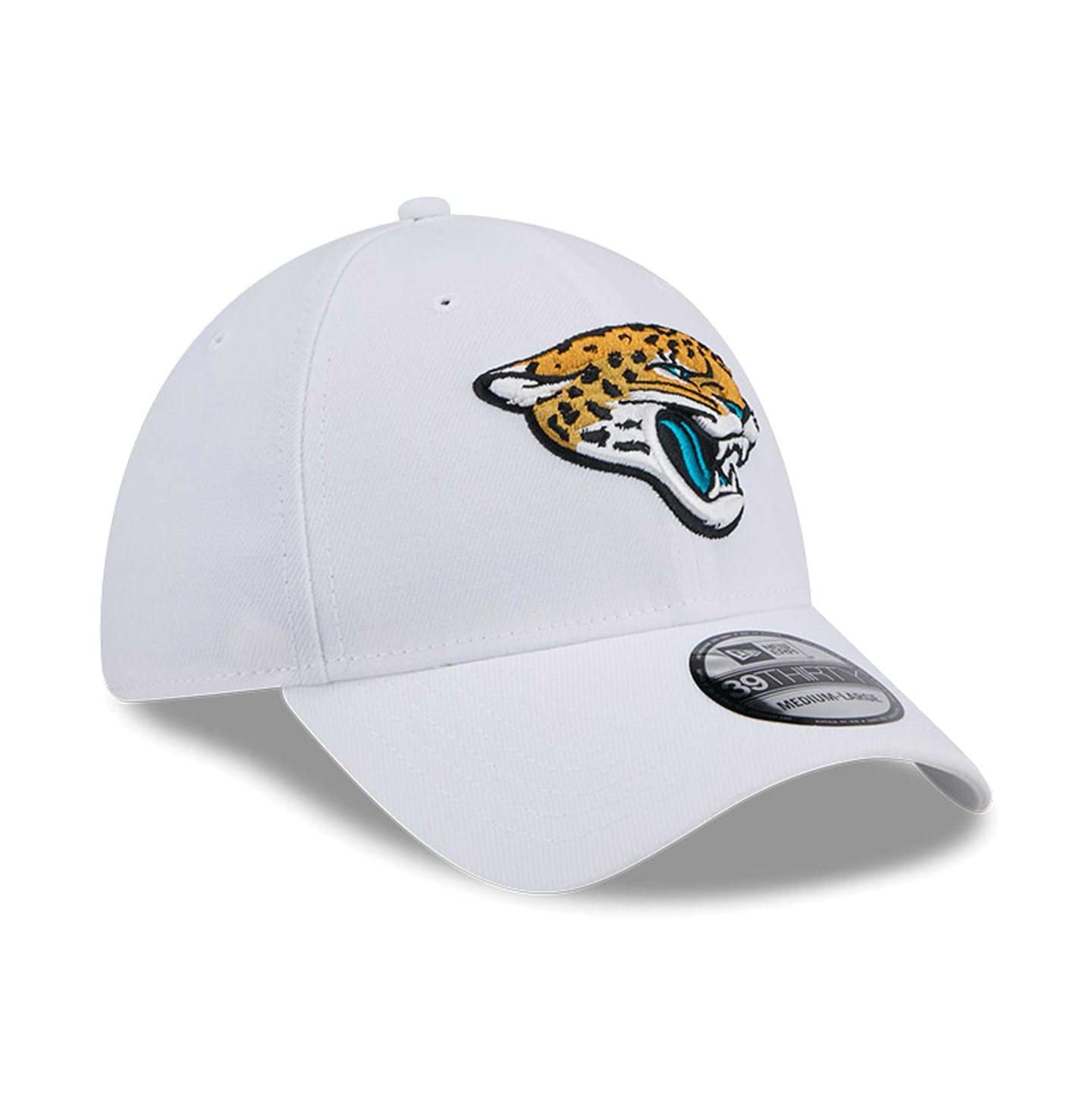 Мужская кепка New Era White Jacksonville Jaguars Main 39THIRTY Flex Hat — фото 2