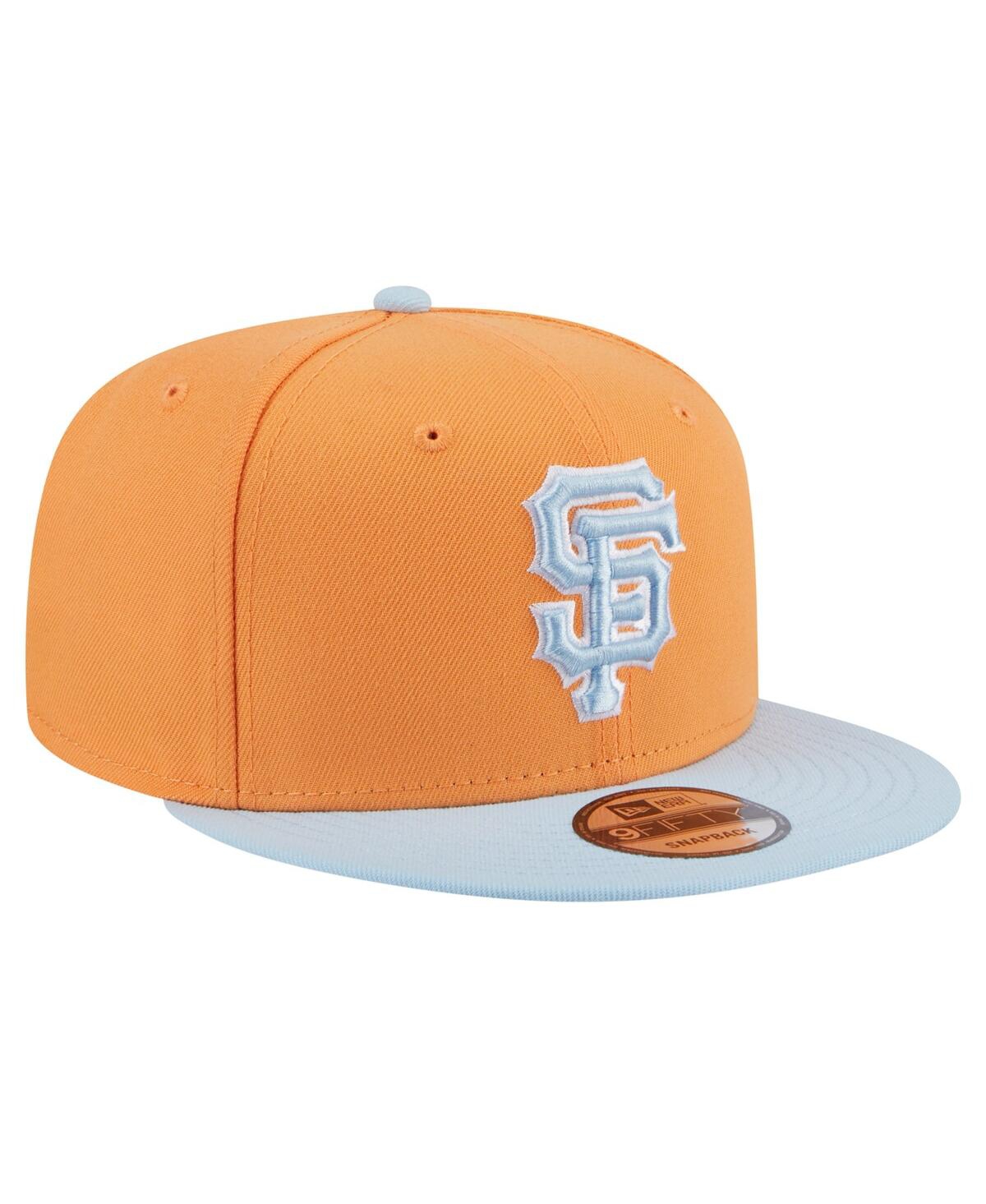 New Era Men's Orange/light Blue San Francisco Giants Spring Color Basic Two-tone 59fifty Fitted Hat In Orange