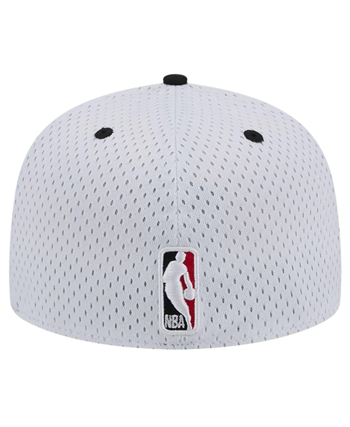 NEW ERA MEN'S WHITE/BLACK PORTLAND TRAIL BLAZERS THROWBACK 2TONE 59FIFTY FITTED HAT 