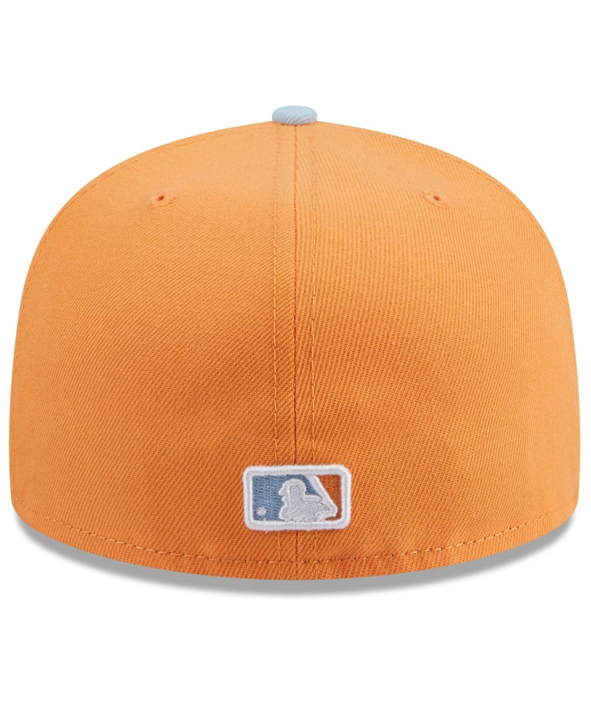 Shop New Era Men's Orange/light Blue Chicago White Sox Spring Color Basic Two-tone 59fifty Fitted Hat In Orange,light Blue