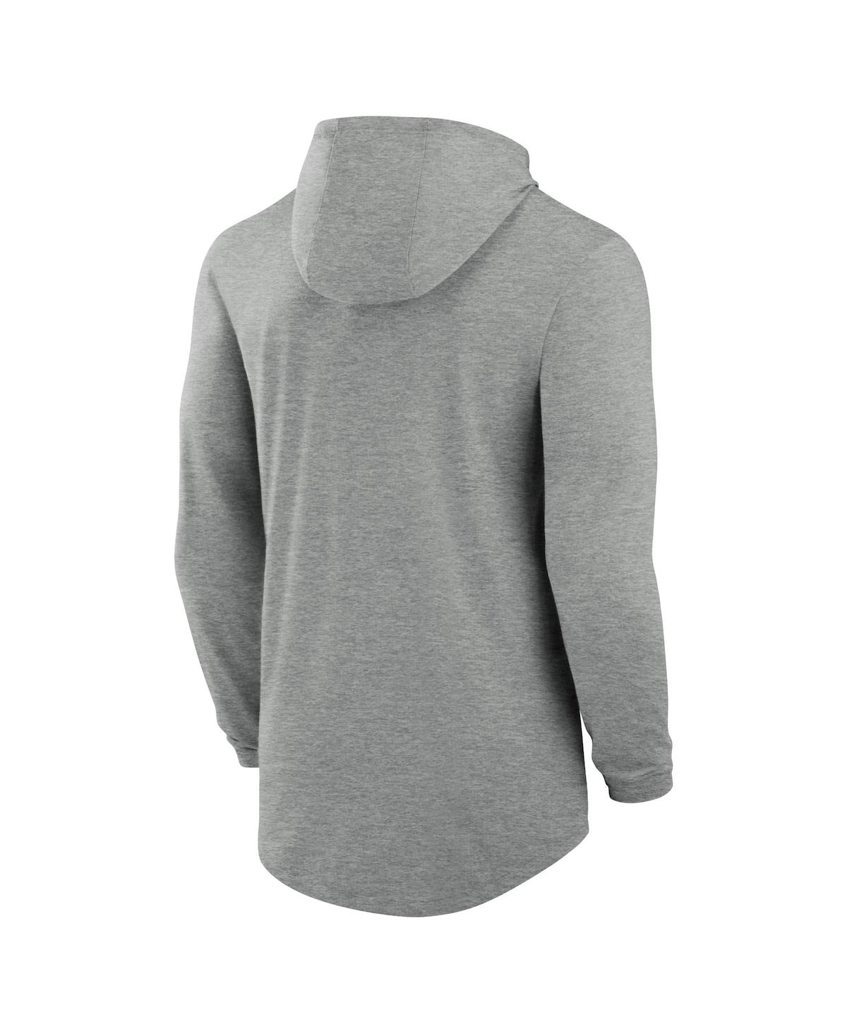 Jordan Men's Heather Gray Oklahoma Sooners Blitz Hoodie Long Sleeve T-shirt In Heather Gray