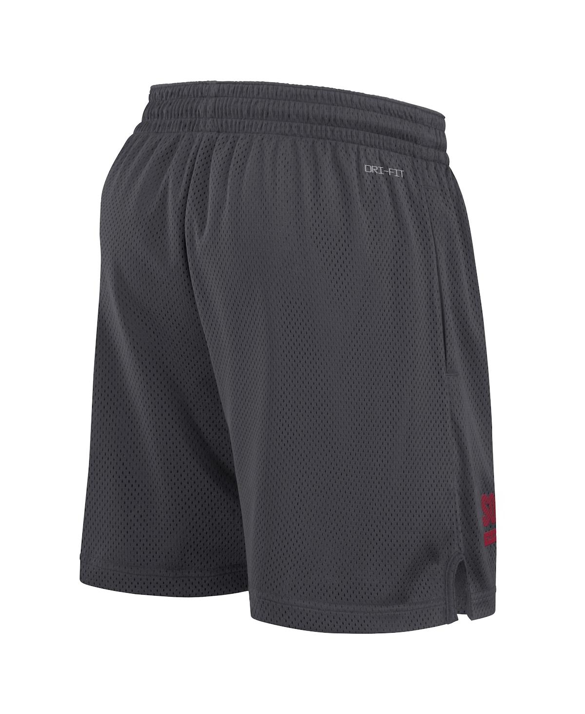 JORDAN MEN'S ANTHRACITE OKLAHOMA SOONERS 2024 SIDELINE MESH SHORTS 