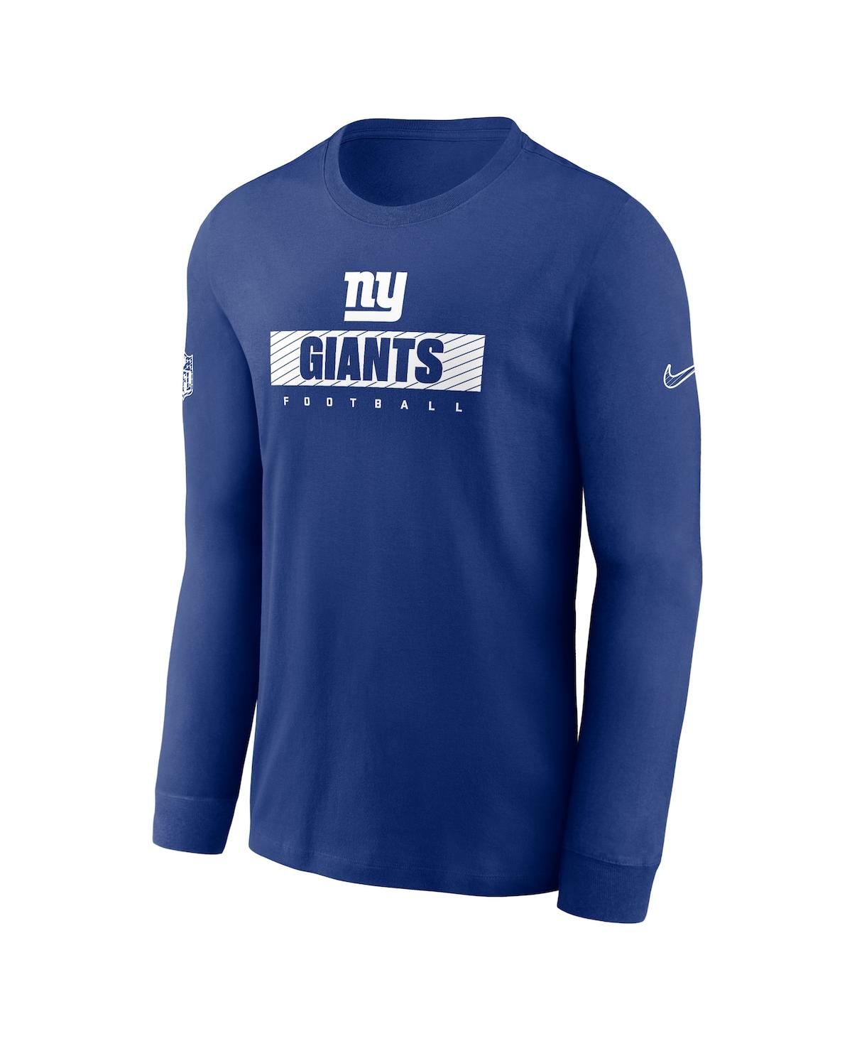 Nike Men'sNew York Giants Sideline Performance Long Sleeve T-Shirt - Royal