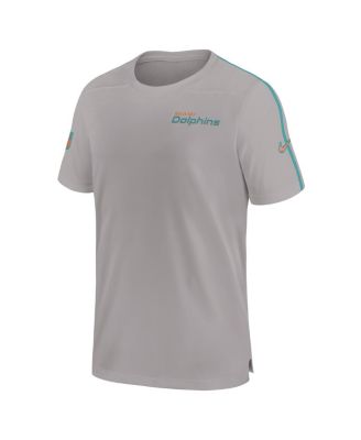 Men's Gray Miami Dolphins 2024 Sideline Coach UV Performance T-Shirt