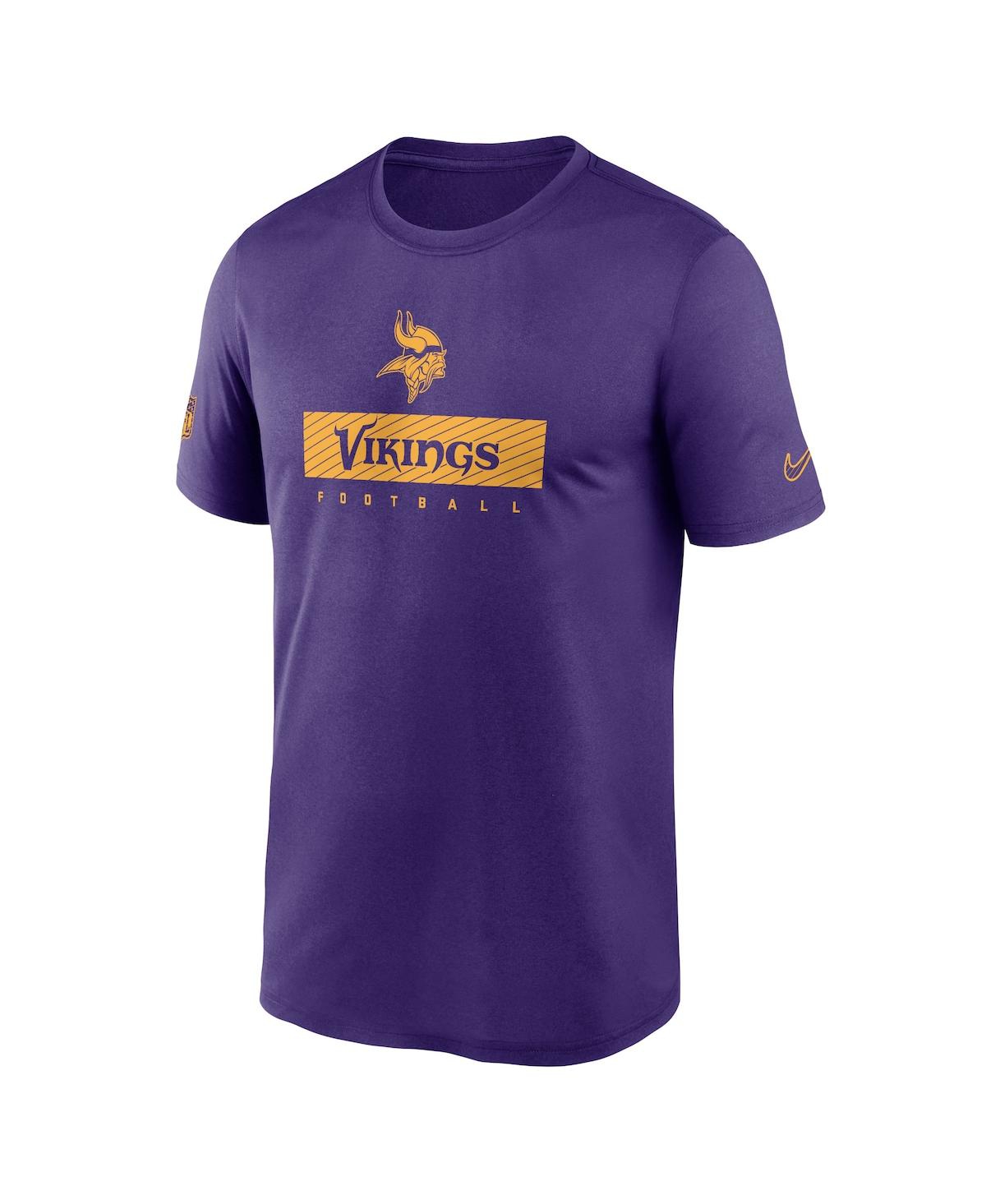NIKE MEN'S PURPLE MINNESOTA VIKINGS SIDELINE LEGEND PERFORMANCE T-SHIRT