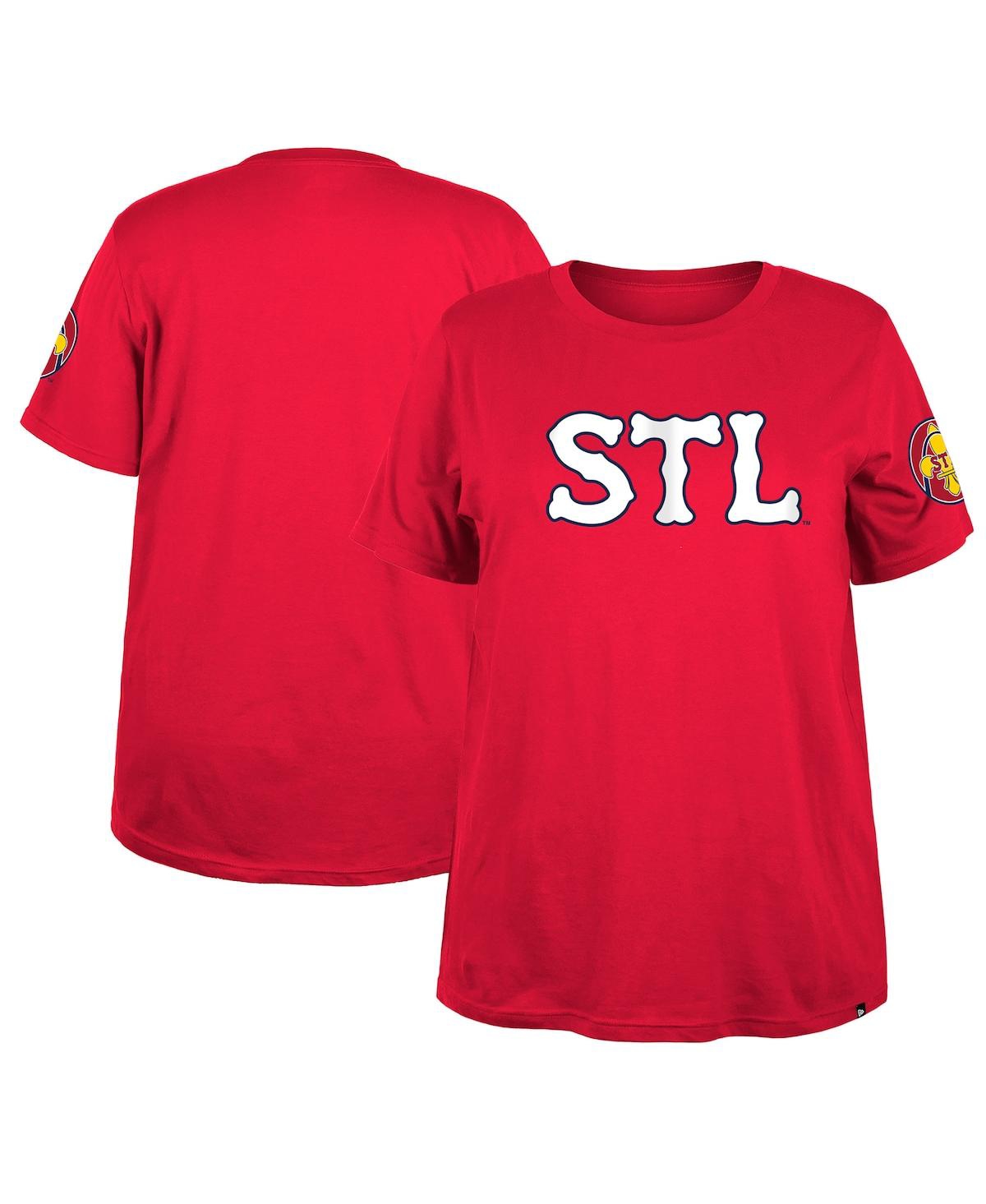 NEW ERA WOMEN'S RED ST. LOUIS CARDINALS 2024 CITY CONNECT PLUS SIZE T-SHIRT 