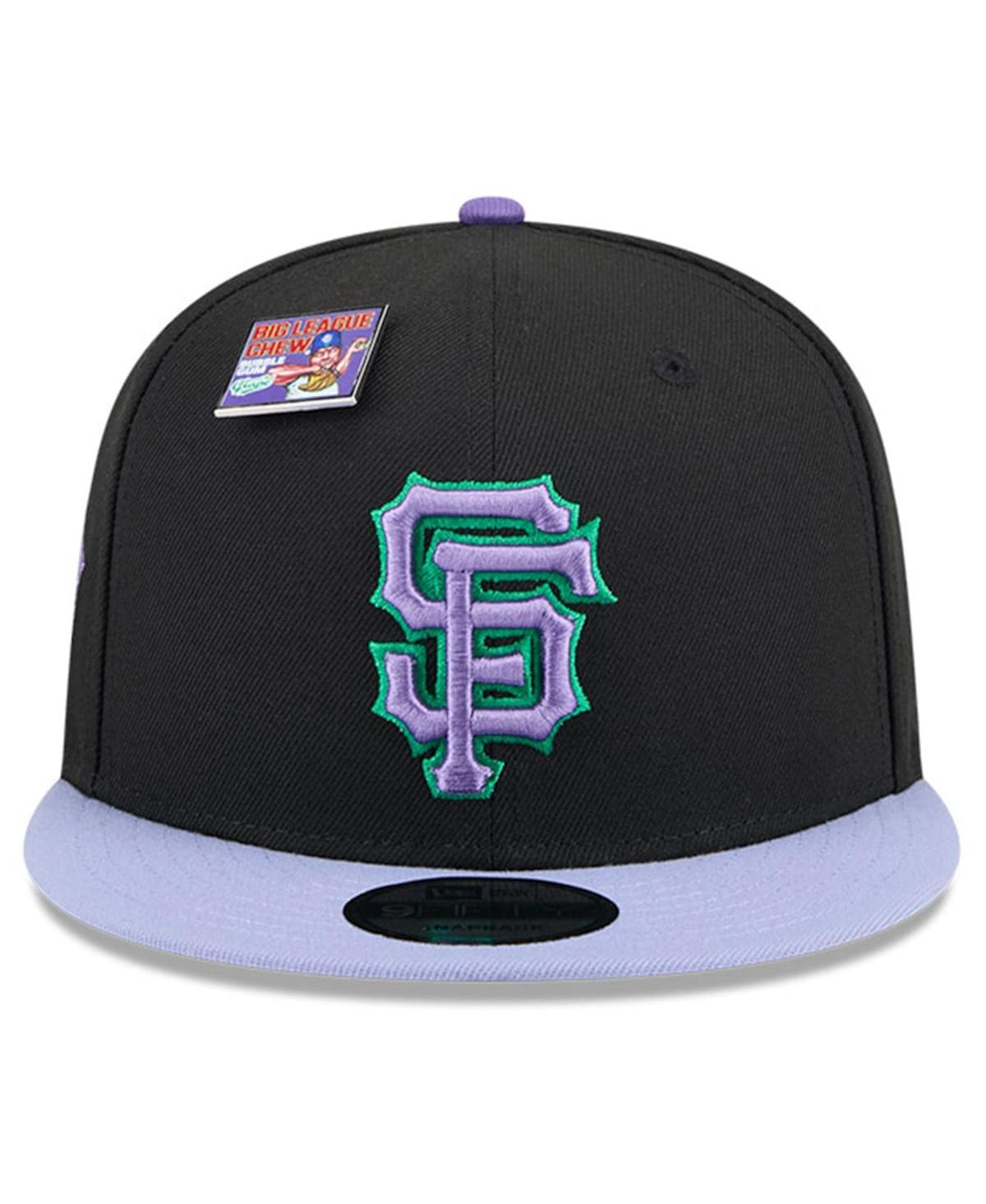New Era Men'sPurple San Francisco Giants Grape Big League Chew Flavor Pack 9FIFTY Snapback Hat - Black, Purple