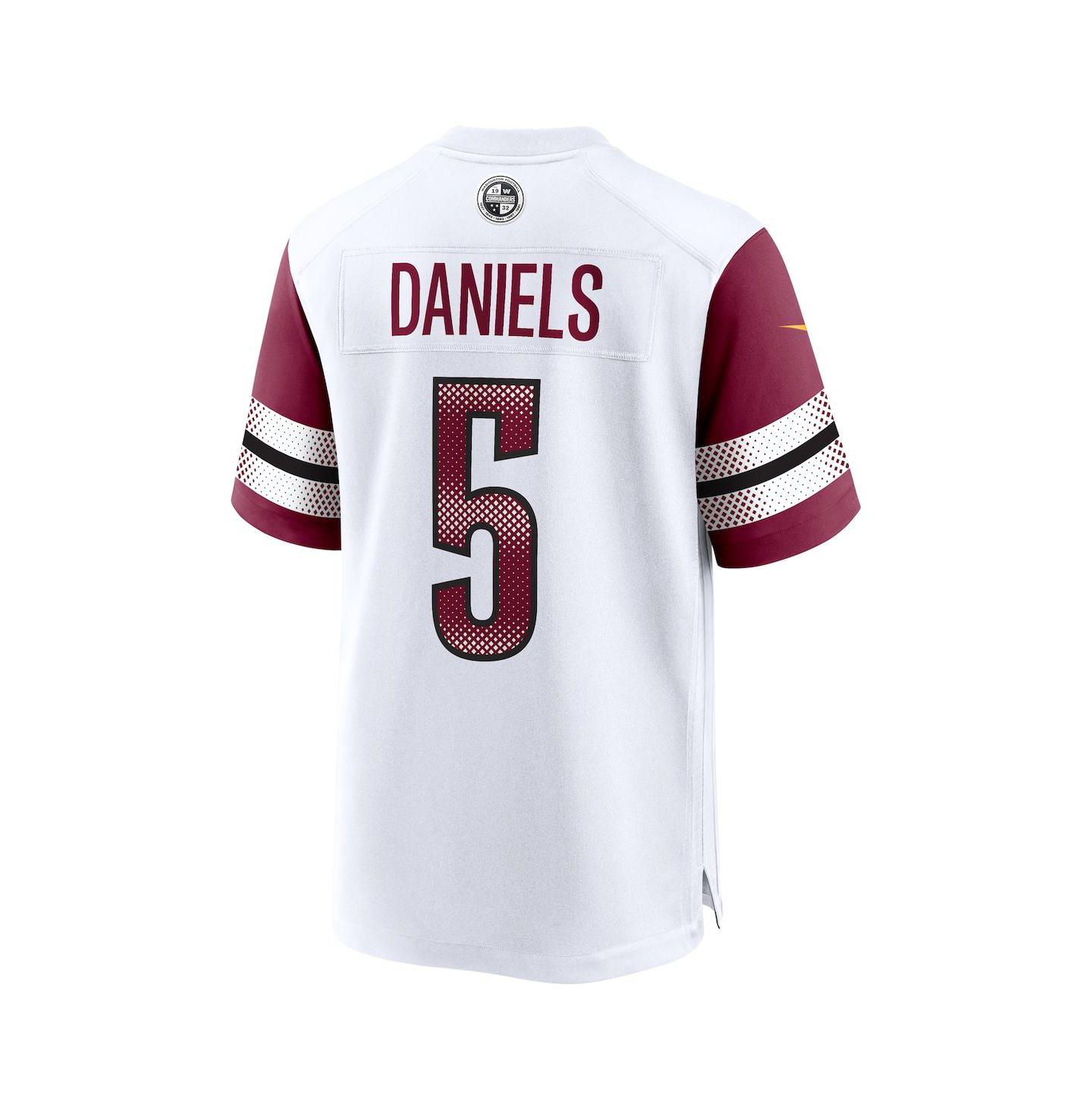 Мужское игровое джерси Nike Jayden Daniels Washington Commanders, 2024 NFL Draft, цвет: Бордовый — фото 5