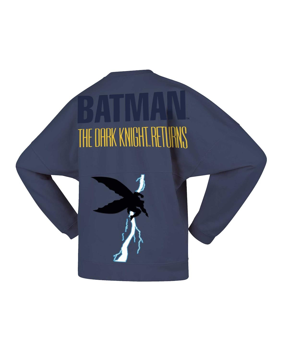 Spirit Jersey Men's And Women's Blue Batman The Dark Knight Returns Moonlight Fleece Pullover Sweatshirt In Blue
