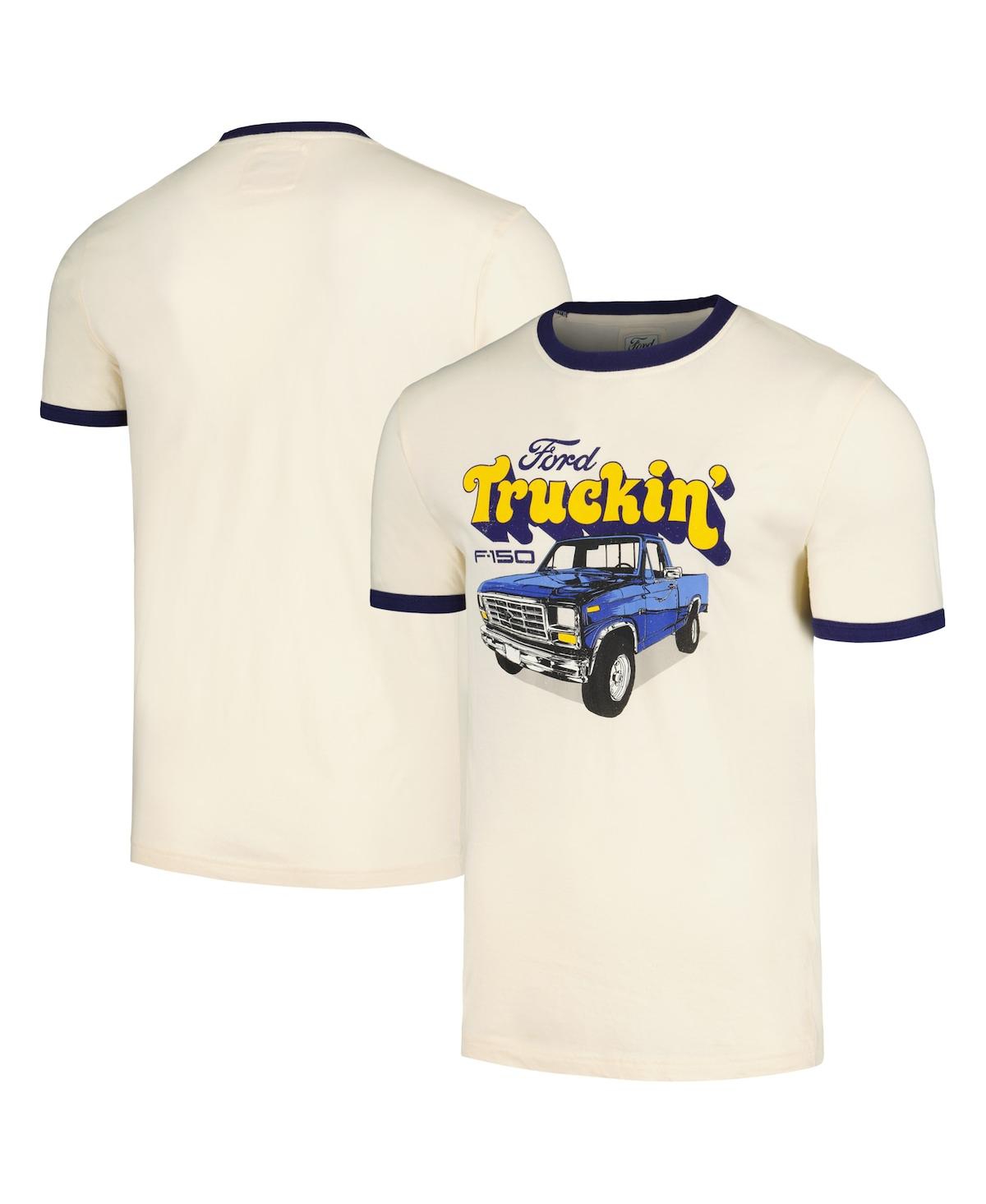 Men's Cream Ford Bt Ringer T-Shirt - Cream