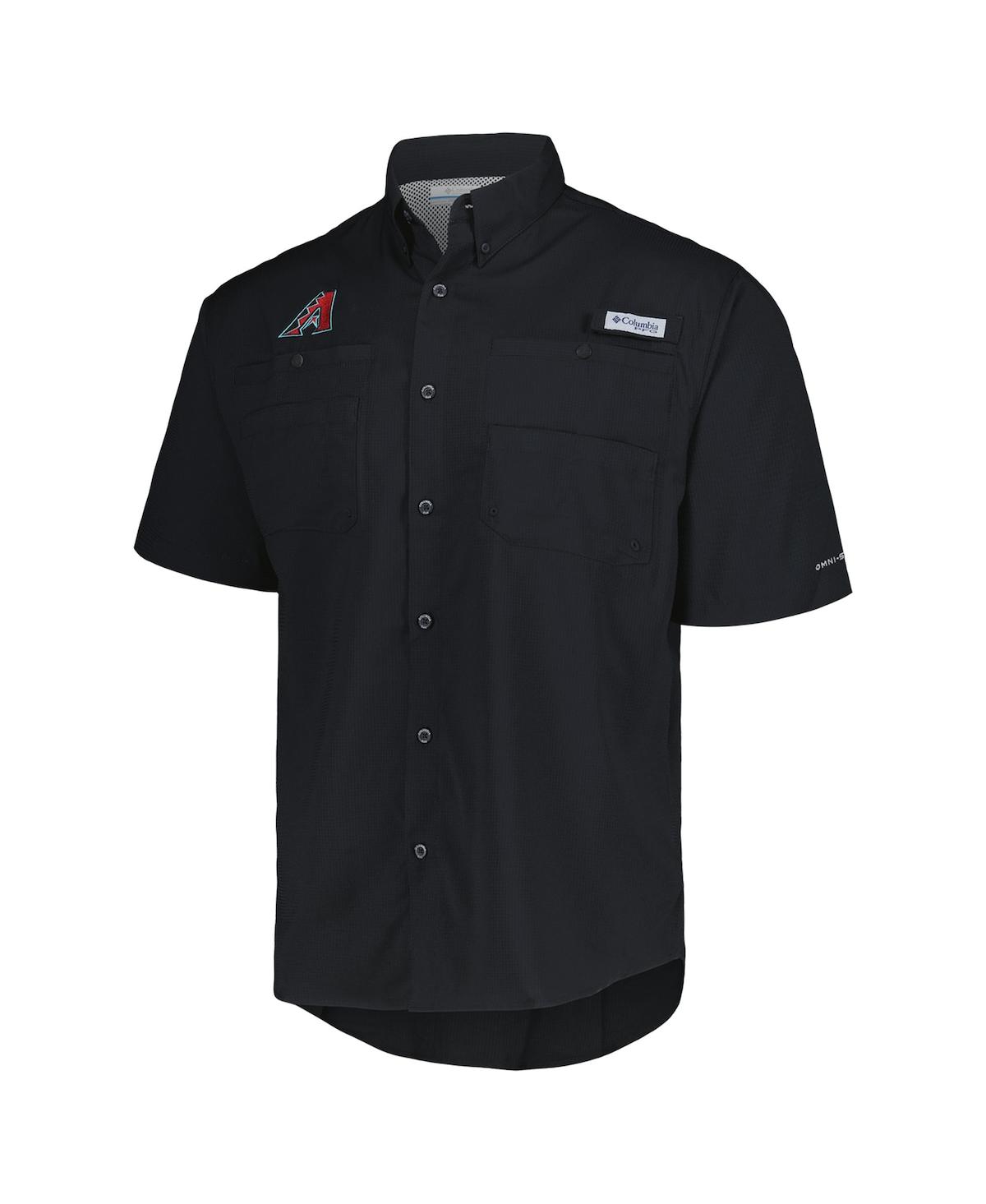 Columbia Men's Black Arizona Diamondbacks Tamiami Omni-shade Button-down Shirt In Black