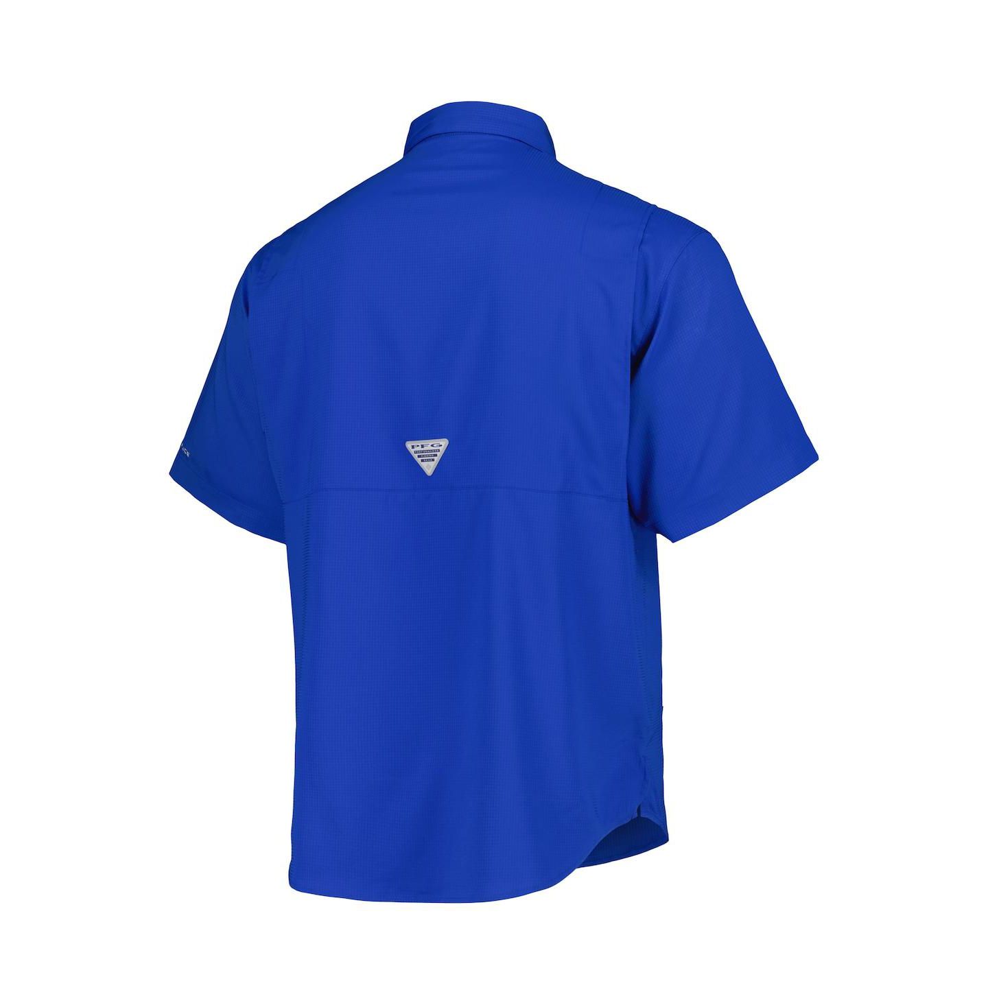 Мужская рубашка Columbia Royal Kansas City Royals Tamiami Omni-Shade Button-Down — фото 2