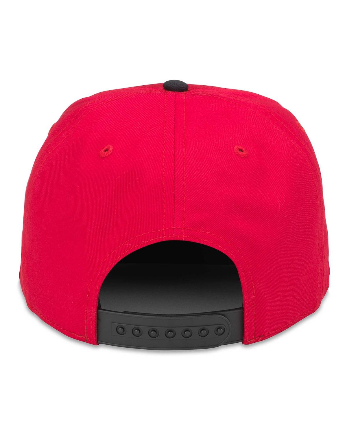 AMERICAN NEEDLE MEN'S RED/BLACK DETROIT RED WINGS ROSCOE WASHED TWILL ADJUSTABLE HAT 