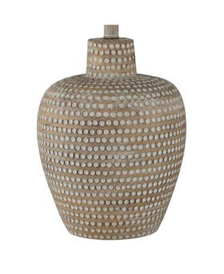 Glenn Rustic Farmhouse Table Lamps 27" Tall Set of 2 Dappled Sandy Beige Oatmeal Fabric Drum Shade for Bedroom Living Room Bedside Office