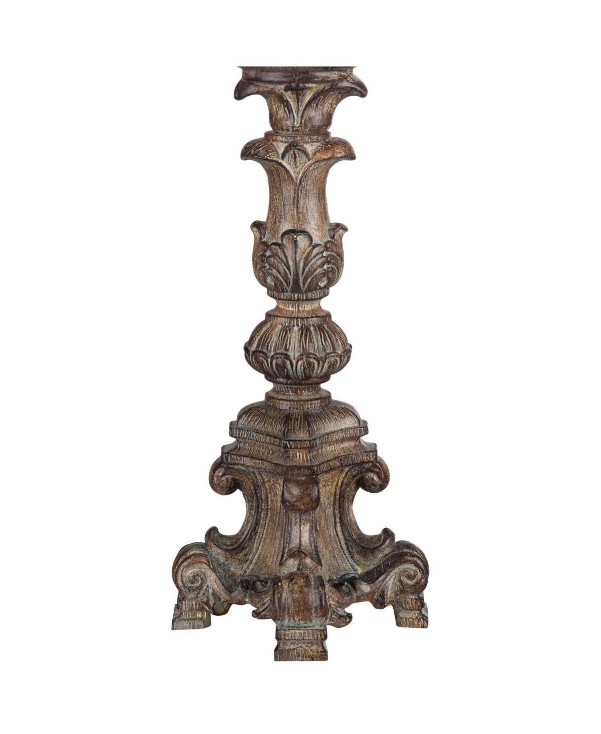 Regency Hill Traditional Uplight Accent Table Lamp High Antiqued Beige Wash French Candlestick Alabaster Glass Shade Decor for Living Room Bedroom