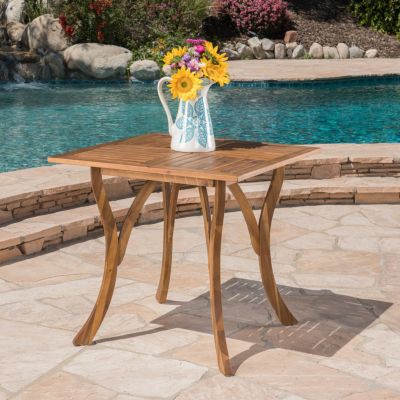 Streamdale Chic Modern Acacia Wood Square Patio Table