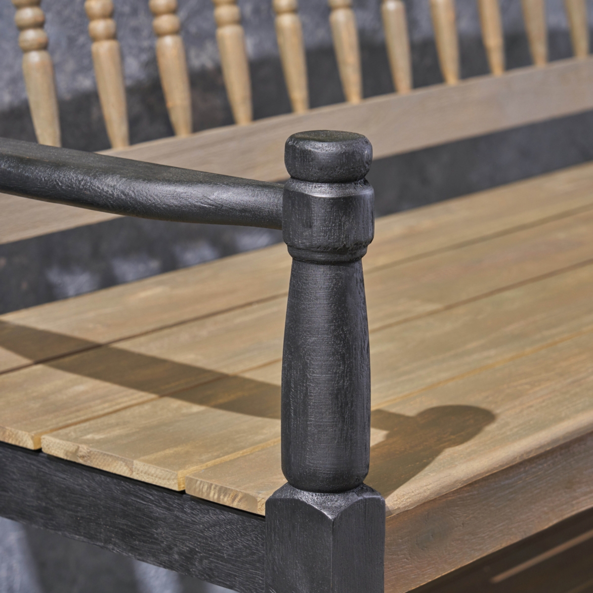 Simplie Fun Elegant Slatted Bench with Shelf Cozy Charm for Outdoor Living