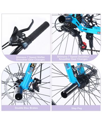 Streamdale Freestyle MTB Bike, 26", Purple, 7-Speed Shimano, Double Disc