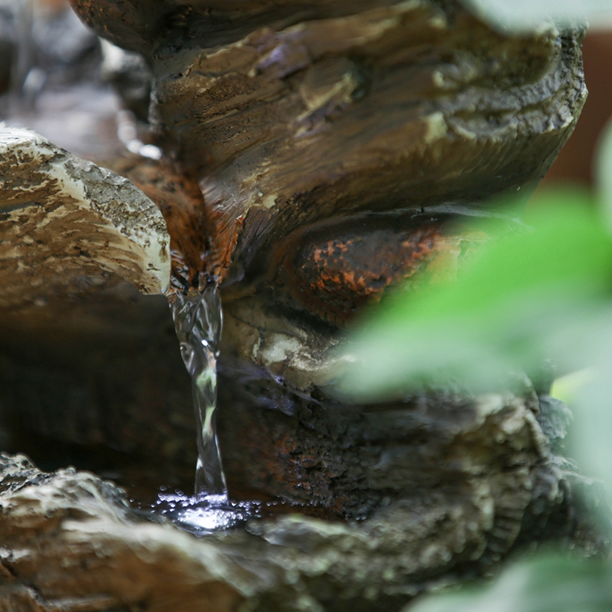 Streamdale Furniture Tranquil Tabletop Fountain Rustic Wood Design for Serenity
