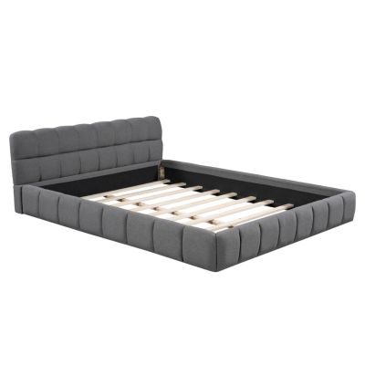 Queen Fabric Upholstered Platform Bed