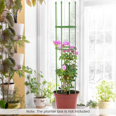 2-Pack Garden Trellis 56" Plant Support and Tomato Cages with Adjustable Height
