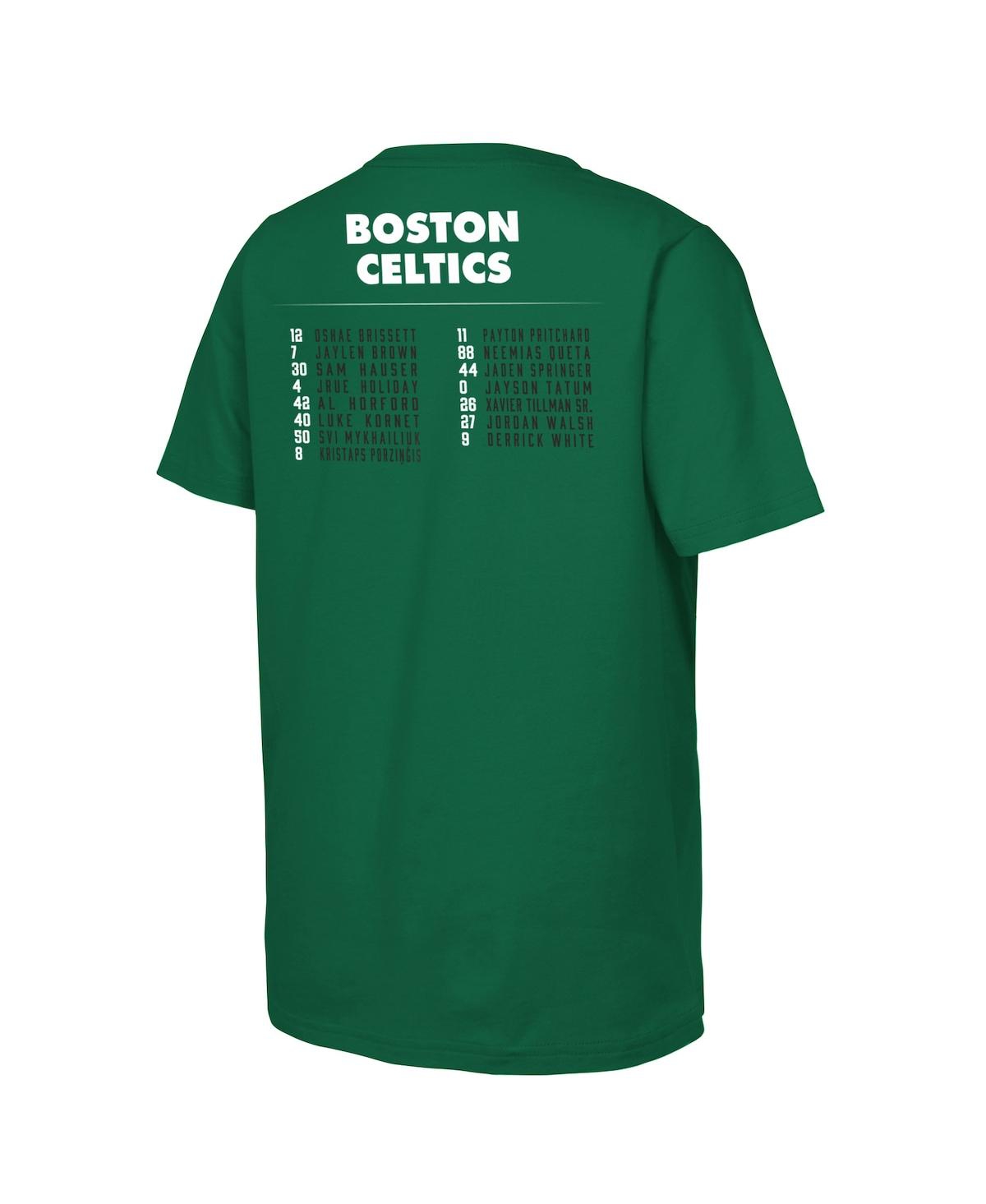 Fanatics Big Boys and GirlsBoston Celtics 2024 Nba Finals Roster T-Shirt - Kelly Green