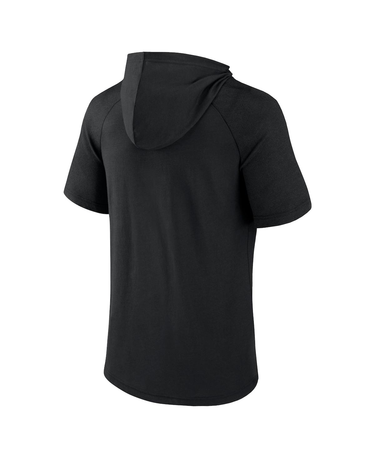 Fanatics Men's Black Oklahoma Sooners Double Arch Raglan Short Sleeve Hoodie T-shirt In Black