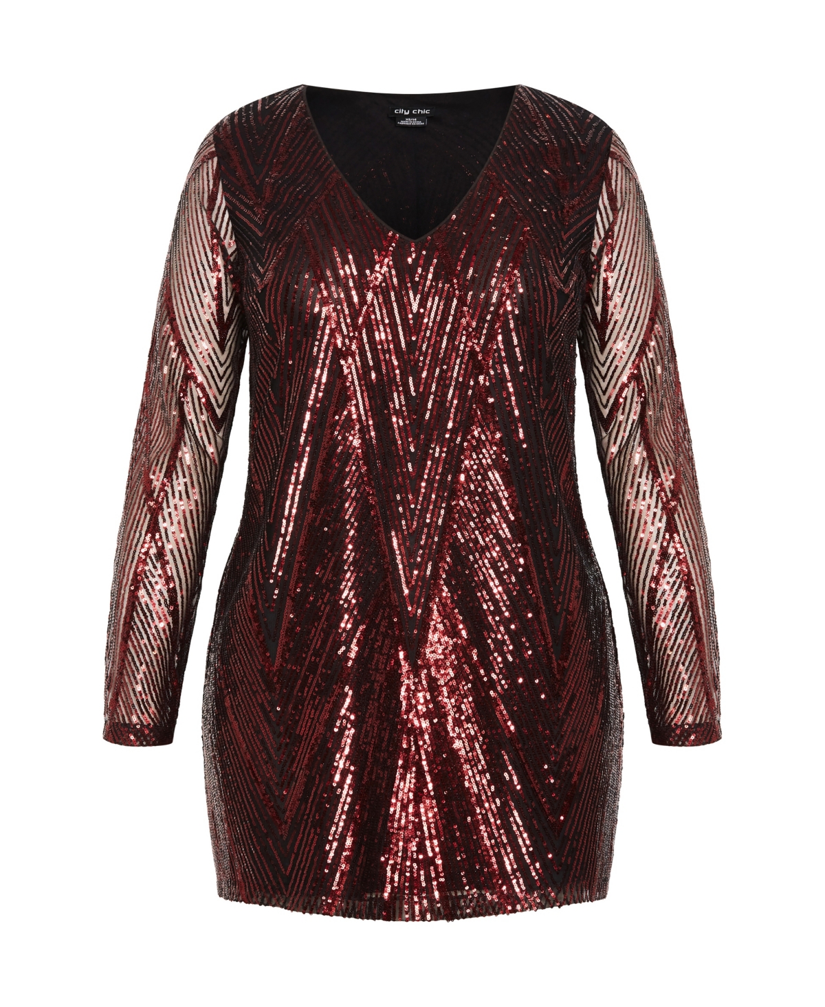 City Chic Women's Micah Sequin Dress