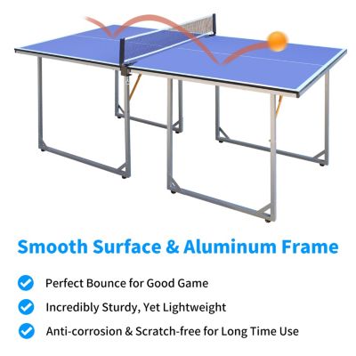 Streamdale Foldable Ping Pong Table Complete Set, Mid-Size 6'x3'