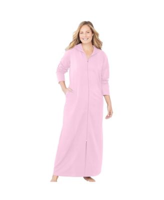 Plus Size Long Hooded Fleece Sweatshirt Robe