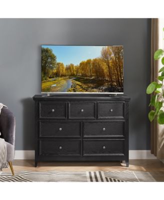 Scratch-Resistant, Easy-Slide 7-Drawer Dresser with Metal Handles