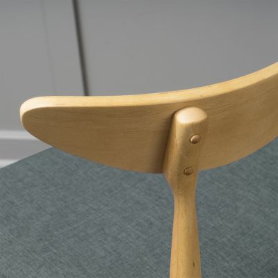 Streamdale Mid-Century Modern Upholstered Rubberwood Chair