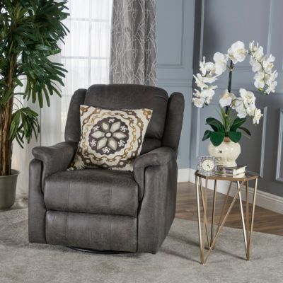 Streamdale Cozy Charcoal Swivel Glider Recliner