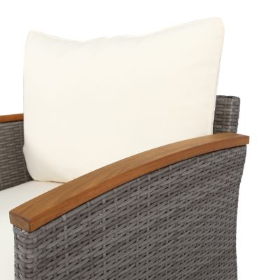 Streamdale 9-Piece Patio Furniture Set with PE Wicker and Acacia Wood
