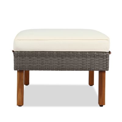 Streamdale 9-Piece Patio Furniture Set with PE Wicker and Acacia Wood