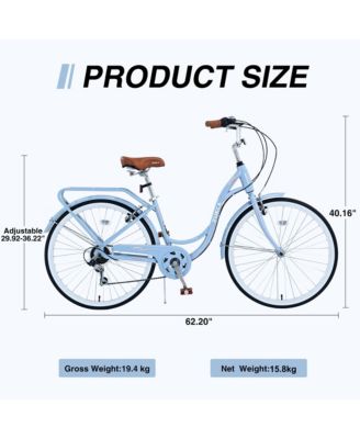 Streamdale 7 Speed, Steel Frame, Multiple Colors 24 Inch Ladies Bicycle