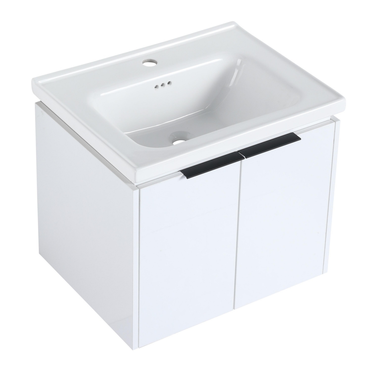 Simplie Fun 24 Inch Soft Close Doors Bathroom Vanity With Sink, Suitable For Small Bathroom