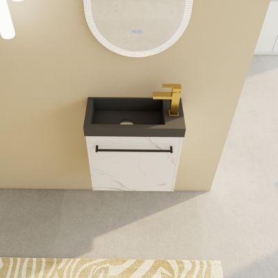 Wall-Mounted Vanity with Soft-Close Doors and Scratch-Resistant Surface
