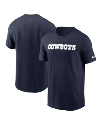 Men's Navy Dallas Cowboys Primetime Wordmark Essential T-Shirt