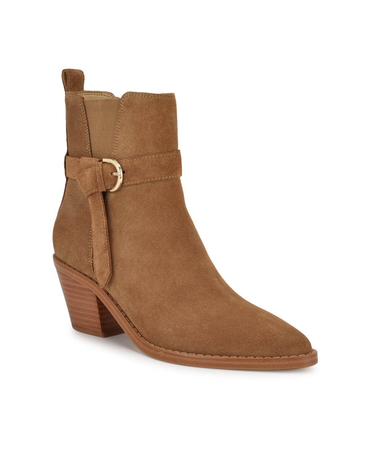 Nine West Women's Lemon Block Heel Pointy Toe Dress Booties