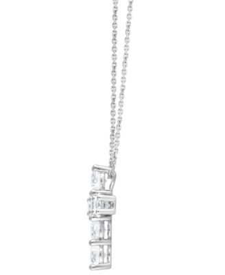 Lab Grown Diamond Cross Pendant Necklace (5 ct. t.w.) in 14k White Gold or 14k Yellow Gold, 16" + 2" extender