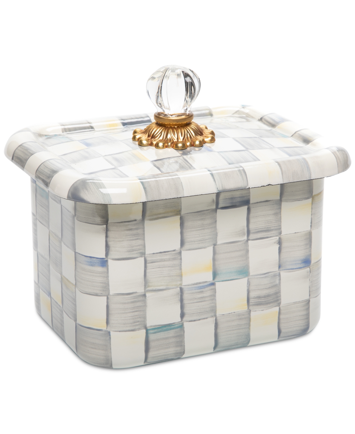 Mackenzie-childs Sterling Check Recipe Box In No Color