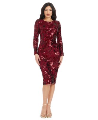 Dress the Population - Women's Emmalyn Sequined Cocktail Dress
