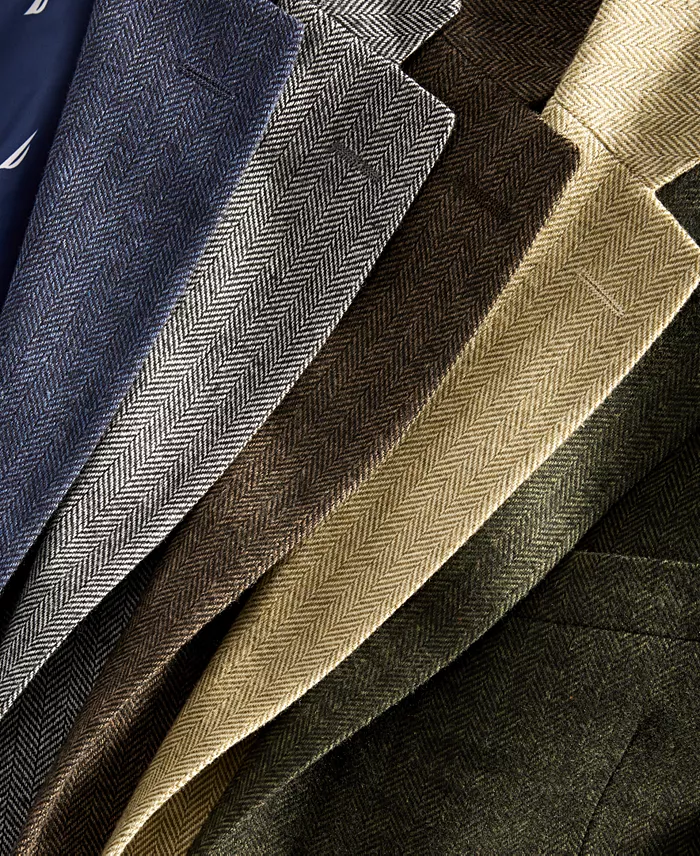 Men's Modern-Fit Solid Herringbone Tweed Sport Coat - thumbnail 5