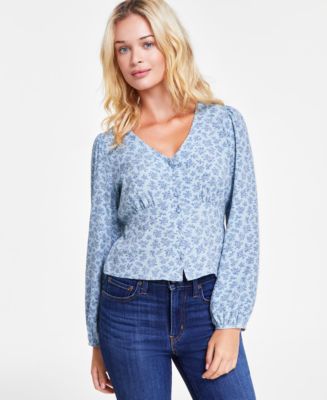 売れ筋商品|||リーバイス カットソー トップス レディース Women's Dolores Floral-Print Blouse Multi Amni Levi's Women's Dolores Floral-Print Blouse - Macy's