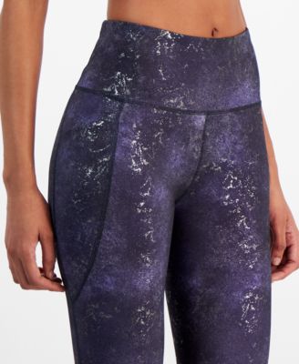 Women's Midnight Foil 7/8 Leggings, Created for Macy's 